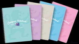 Kołozeszyt OXFORD CAMPUS A4+ 80k 90g pastel kratka z tagami 400160106