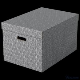 Pudełka domowe do przechowywania, rozmiar L, 3 sztuki, szare Esselte 628287