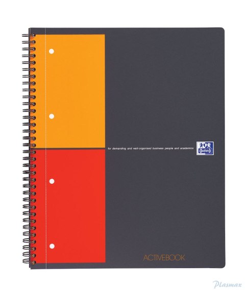 Kołonotatnik A4 80 kartek, kratka / tagi, INTERNATIONAL ACTIVEBOOK, OXFORD, 100104329