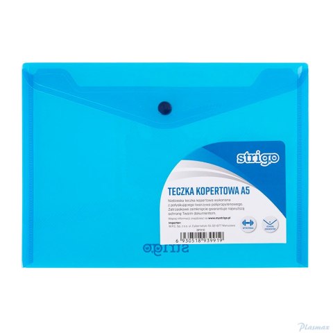 Teczka kopertowa PP A5 pozioma niebieska SF010 STRIGO