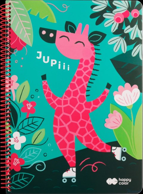 Kołonotatnik AFRYKANKI 4, A4, 80k, kratka, 80g/m2, Happy Color HA 4742 2030-AF4