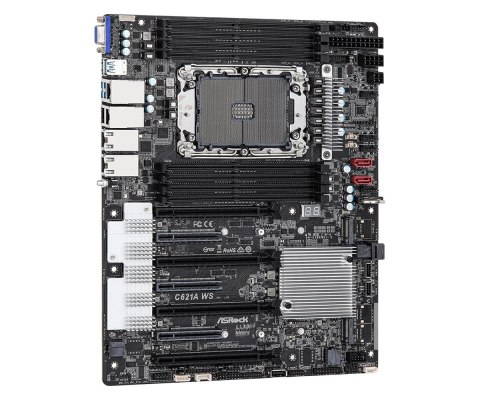 ASROCK C621A WS 1xLGA4189 Socket (Socket P+), 8xDDR4 3200 RDIMM/LRDIMM, 4xPCIe 4.0x16, 3xPCIe 4.0x8, 1xD-Sub, 2xSATA3, 1xMini-SA