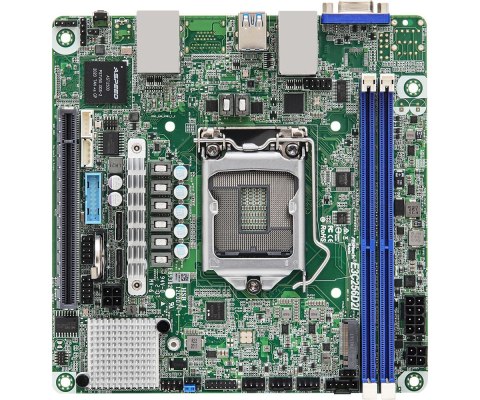 Płyta główna ASRock E3C256D2I 1x LGA1200 Intel Xeon E-23XX C256 (2xDIMM, SATA, 1xM.2, 2x1GbE, IPMI)