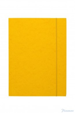 Teczka z gumką prostą DOTTS A4 preszpan żółta 390g