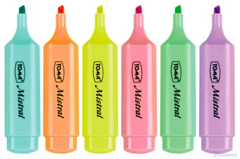 Zakreślacz MISTRAL, szeroka końcówka 1-5mm, niebieski TO-334 Toma