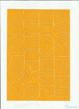 LITERY samop. 4cm (8) czarne ARTDRUK