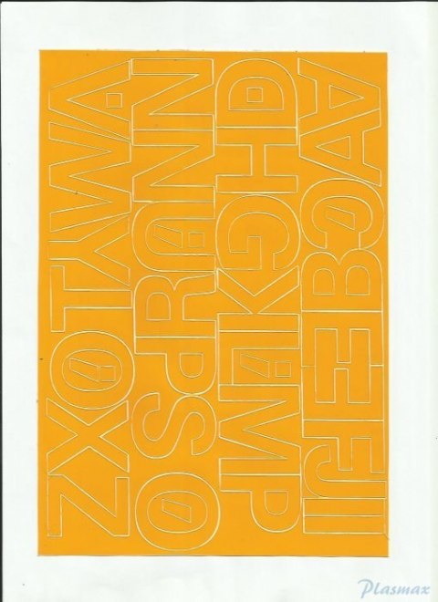 LITERY samop. 4cm (8) czarne ARTDRUK