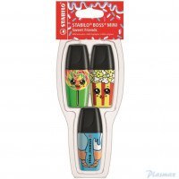 Zakreślacz STABILO BOSS MINI Sweet Friends etui 3 szt 07/03-58