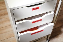 DYMO D1 - Standard Etykiety - Czarny na czerwonym - 12mm x 7m