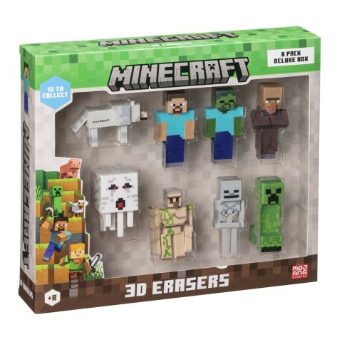 *****MINECRAFT 3D Erasers 8pack DeluxeBox vA 10944