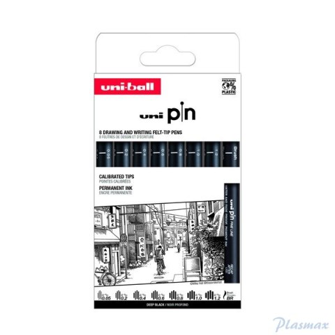 Cienkopis PIN 200, ZESTAW 8 SZT_005-12