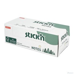 FSC notes samoprzylepny 38x51mm żółty pastel 12 notesów po 100k. Stick'n 21892