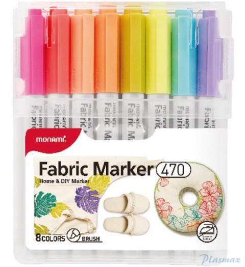Marker 470 do tekstyliów zestaw 8 kolorów MONAMI 170-2785