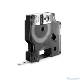 Taśma poliestrowa RHINO trwała 6mm czarna na białym 1805442 DYMO