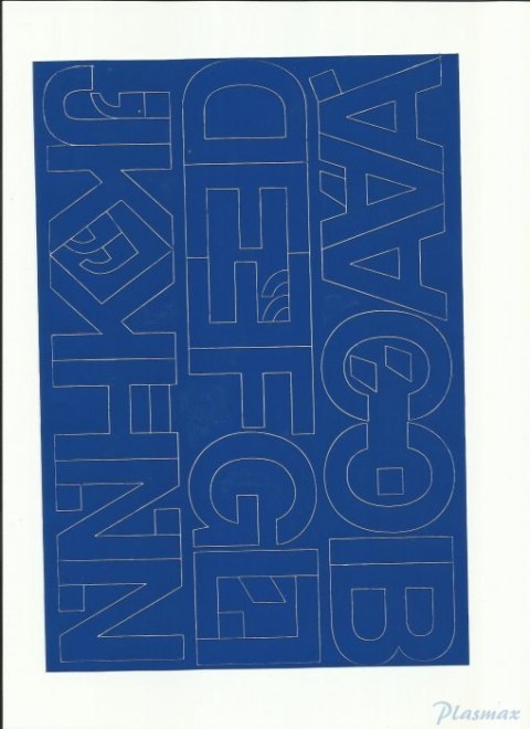 LITERY samop. 5cm (8) czarne ARTDRUK