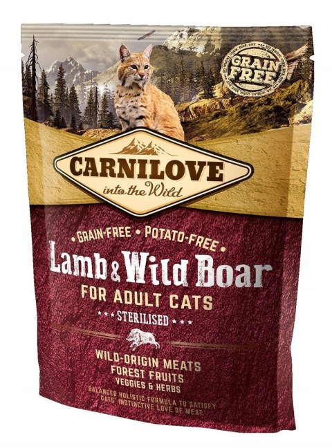 CARNILOVE CAT LAMB&WILD BOAR STERILISED 400G