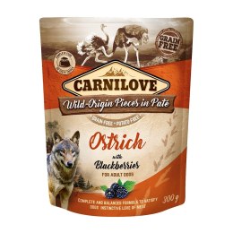 CARNILOVE DOG POUCH OSTRICH&BLACKBERRIES 300G