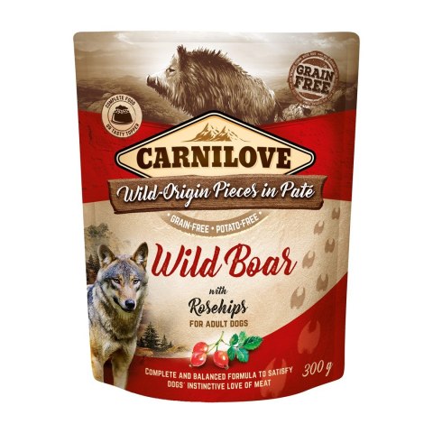 CARNILOVE DOG POUCH WILD BOAR&ROSEHIPS 300G