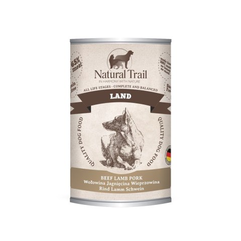 NATURAL TRAIL Land wołowina,jagnięcina dla psa 400g