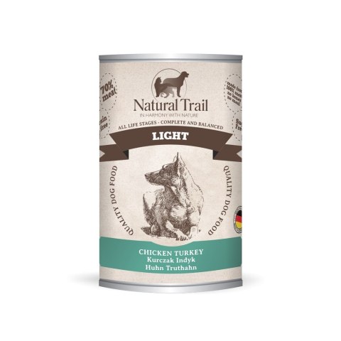 NATURAL TRAIL Light kurczak,indyk dla psa 400g