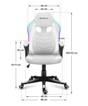 Fotel gamingowy Huzaro Force 2.5 RGB WHITE MESH