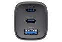 Ładowarka Havit UC20 EU USB-C+USB-C+USB-A (czarny)