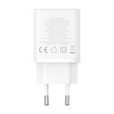 Ładowarka sieciowa Baseus Cube C+U 30W EU (moon white)