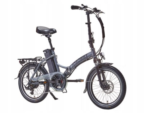 JOBOBIKE Sam - Składany Rower Elektryczny Miejski Dla Seniora 250W Szary