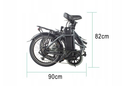 JOBOBIKE Sam - Składany Rower Elektryczny Miejski Dla Seniora 250W Szary