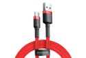 Kabel Baseus Cafule CATKLF-C09 (USB 2.0 - USB typu C ; 2m; kolor czarno-czerwony)