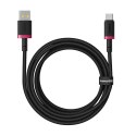 Kabel Baseus Dura USB-Typ C 60W 1m (czerwono-czarny)