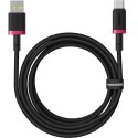 Kabel Baseus Dura USB-Typ C 60W 1m (czerwono-czarny)