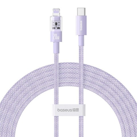 Kabel Baseus Gem USB C-IP 20W 2m (fioletowy)