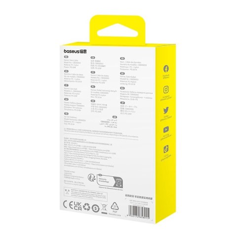 Kabel Baseus Gem USB C-IP 20W 2m (fioletowy)