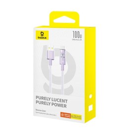Kabel Baseus Gem USB-USB C 100W 1m (fioletowy)