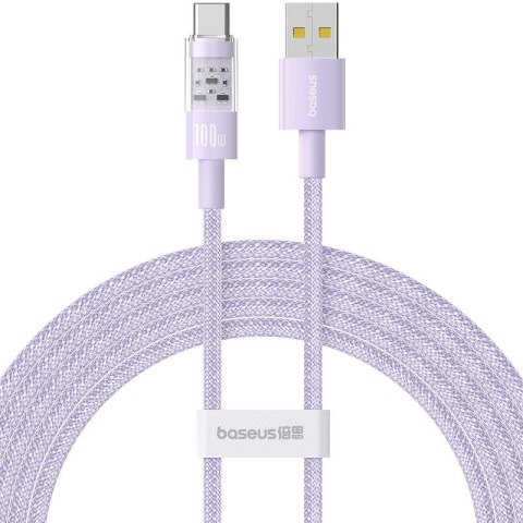 Kabel Baseus Gem USB-USB C 100W 2m (fioletowy)