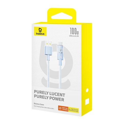 Kabel Baseus Gem USB-USB C 100W 2m (niebieski)