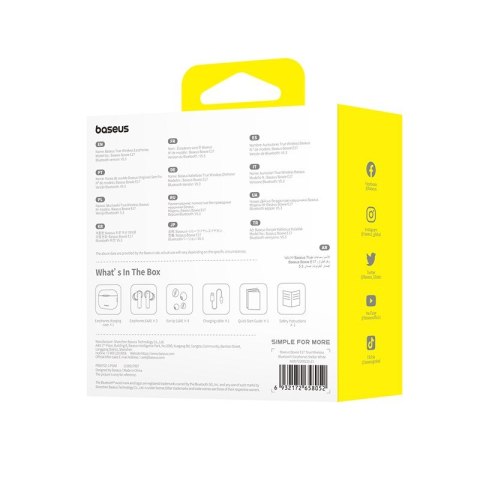 Słuchawki bezprzewodowe Baseus Bowie E17 (biały)