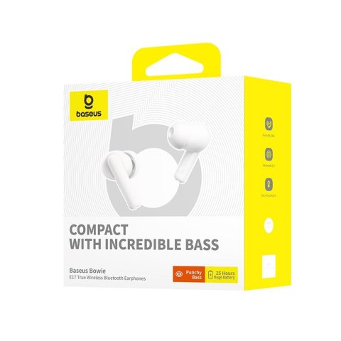Słuchawki bezprzewodowe Baseus Bowie E17 (biały)