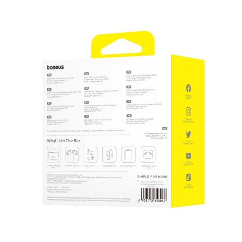 Słuchawki bezprzewodowe Baseus Bowie E17 (czarny)