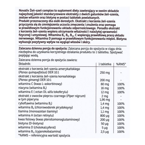 Novativ Żeń-szeń Complex 60tabl.