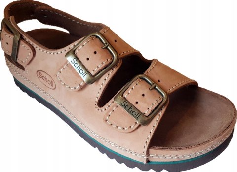 Wygodne sandały Scholl AIR BAG BACK STRAP BRĄZ 39