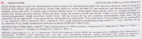 ACANA Indoor entrée cat 1.8kg