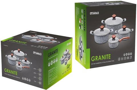 PROMIS ZESTAW GARNKÓW GRANITE, RONDEL 16 CM,GARNKI