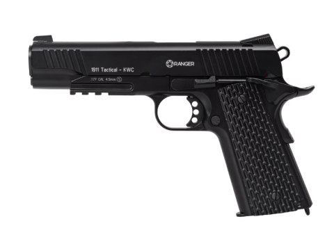 Wiatrówka pistolet RANGER 1911 Tactical KWC kal. 4,5 BBs BLOW BACK 17 strz. FULL METAL CO2 (AAKCMB770AZB)