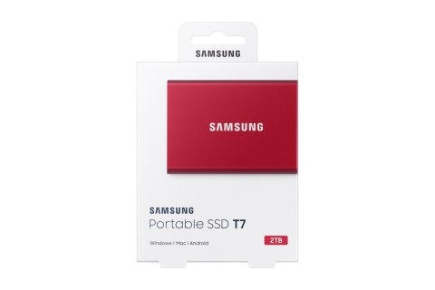 Dysk Samsung SSD T7 Portable 2TB MU-PC2T0R/WW czerwony