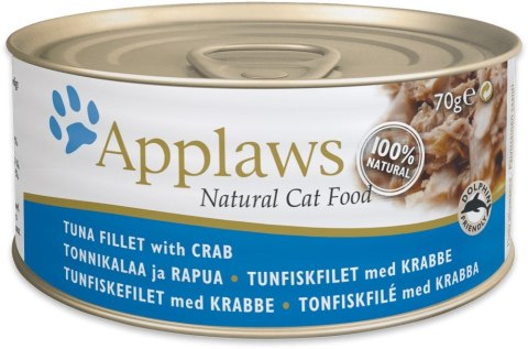 APPLAWS CAT Filet z tuńczyka i kraby - mokra karma dla kota - 70g