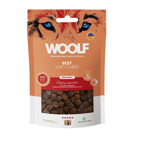 WOOLF SOFT CUBES BEEF MONOPROTEIN przysmak dla psa 100g