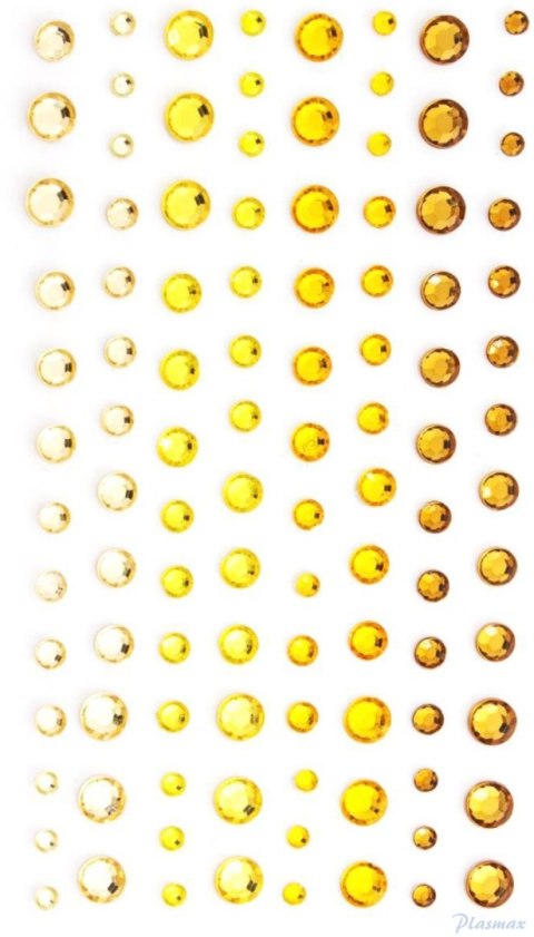 Kryształki samoprzylepne 3-6mm żółte (104) 251111 GALERIA PAPIERU