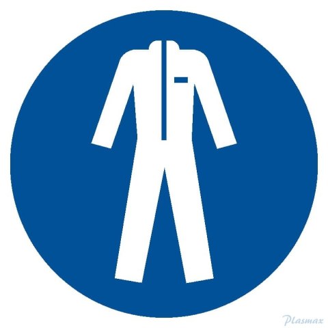 Naklejka NAKAZ STOSOWANIA ODZIEŻY OCHRONNEJ 200x200 ZZ-16N Norma PN-93 (X)